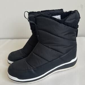 Merrell Women's US 10 Snowcreek Mid Zip Cozy Polar Waterproof Winter Boots Black